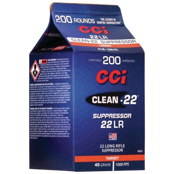 CCI Clean-22 22LR Ammunition - 200 Rounds Per Box
