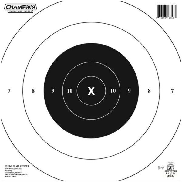 Champion NRA Paper Targets GB-8(CP) for Timed Shooting Drills