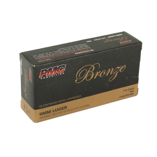 PMC Bronze 9mm Luger Ammo 115 Grain FMJ 50 Rounds - Image 2
