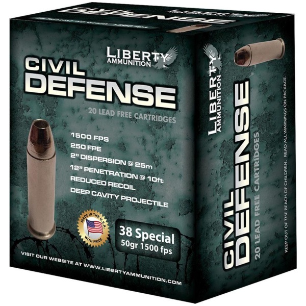 Liberty .38 Special 50gr: Fast, Lead-Free Defense (20/box)