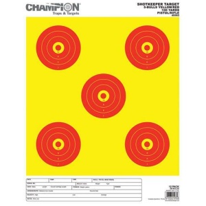 Champion Shotkeeper Targets Pack of 12 Yellow Red High Visibility
