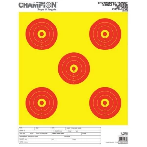 Champion Shotkeeper Targets Pack of 12 Yellow Red High Visibility