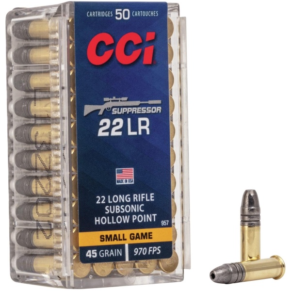 CCI 22LR Suppressor 22LR Ammunition - 50 Rounds