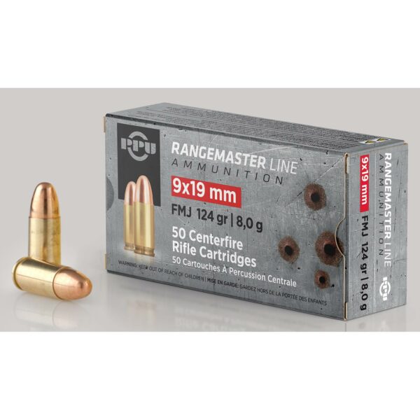PPU RANGEMASTER 9mm Luger Ammo for Precision Performance