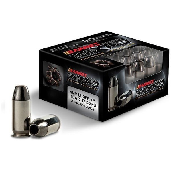 Barnes TAC-XPD 9mm Ammo - 115gr - 20/Box - Reliable Performance