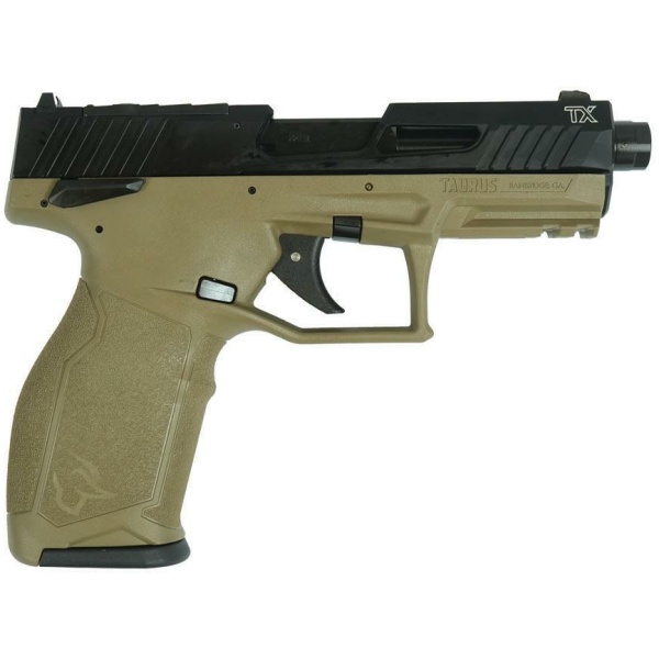 Taurus 2TX22 TORO Handgun .22 LR 16(1)&22(1)rd Magazines 4.6" Threaded Barrel Black Slide/FDE Frame