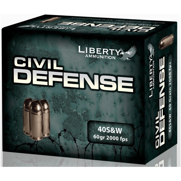 Liberty .40 S&W Ammo: 2000 FPS, 60gr, 20/Box