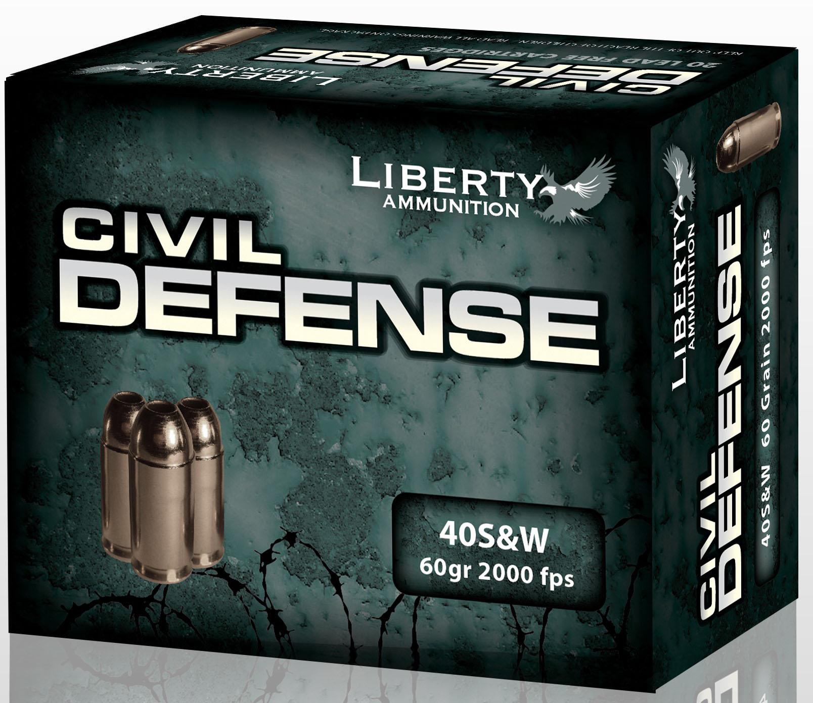 Liberty .40 S&W Ammo: 2000 FPS, 60gr, 20/Box