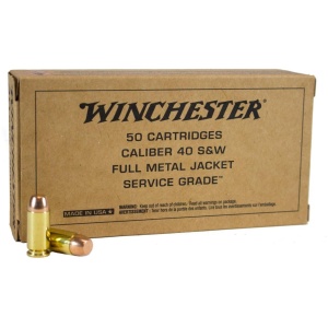 Winchester 40 S&W 165 gr FMJ 50/box - Ammo In Stock