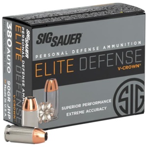Sig Sauer 380 ACP V-Crown Ammo - 20 Rounds - Elite Performance
