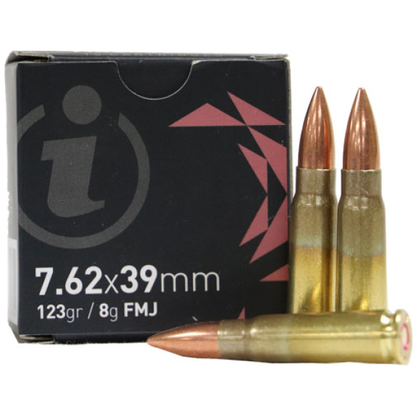 7.62x39 123 Grain FMJ Ammo Box of 20 - Ammo Inc.