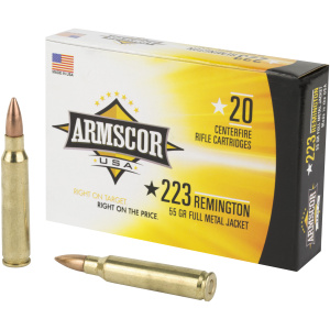 Armscor 223 Rem 55 Grain FMJ Ammo - 20/Box