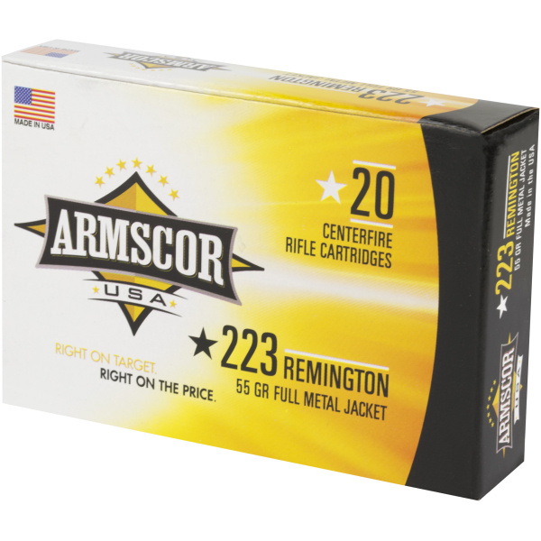 Armscor 223 Rem 55 Grain FMJ Ammo - 20/Box - Image 3