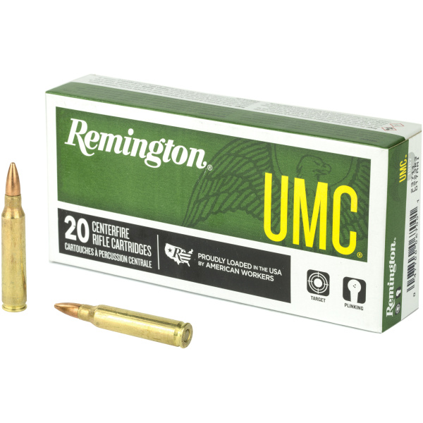 223 Remington Ammo - UMC 55gr FMJ 20/Box - Reliable Training