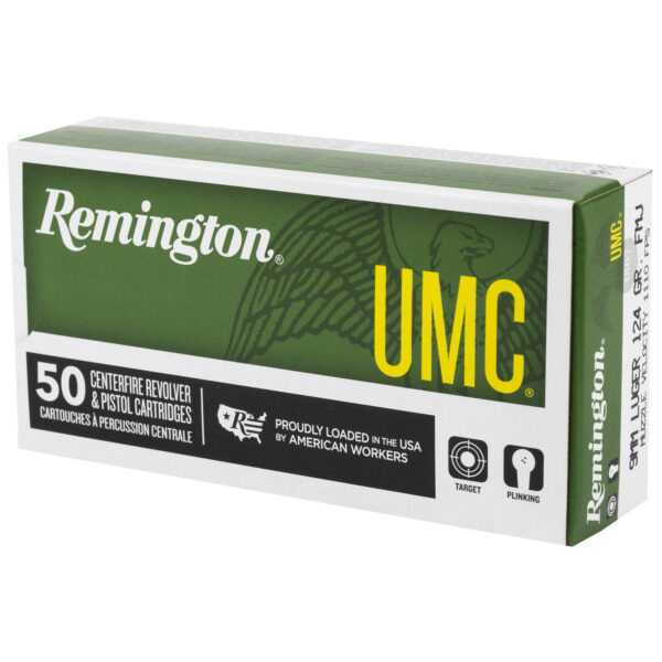 Remington UMC 9mm Luger FMJ 124 Grain Ammo for Precision Shooting - Image 3