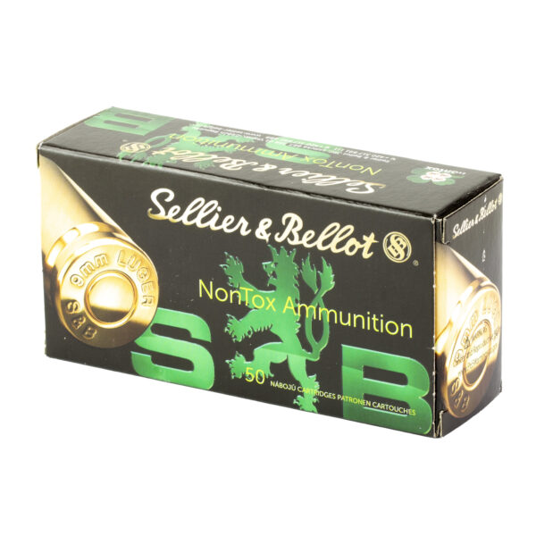 Sellier & Bellot 9mm Pistol Ammo 115 Grain Non-Toxic FMJ 50 Rounds - Image 3