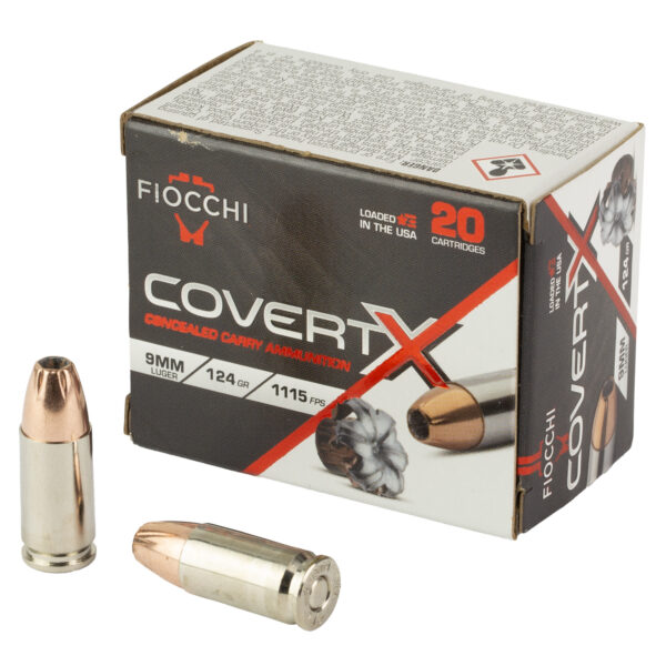 Fiocchi 9MM Luger 124GR JHP Perfect for Self-Defense