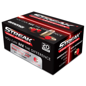 STREAK 9mm Luger Visual Ammunition for Safe Night Shooting