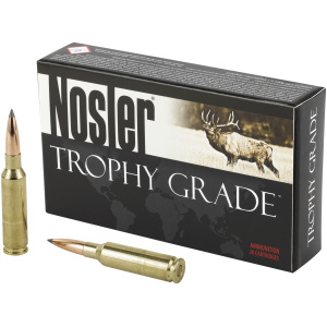 Nosler Trophy Grade Rifle Ammunition 6.5mm Creedmoor 142gr AB 2650 fps 20/ct
