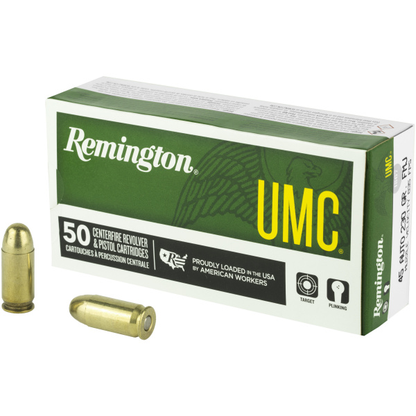 Remington UMC Handgun Ammunition .45 ACP 230 gr FMJ 835 fps 50/ct