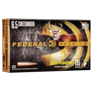 6.5 Creedmoor Federal Premium ammo box with deer.
