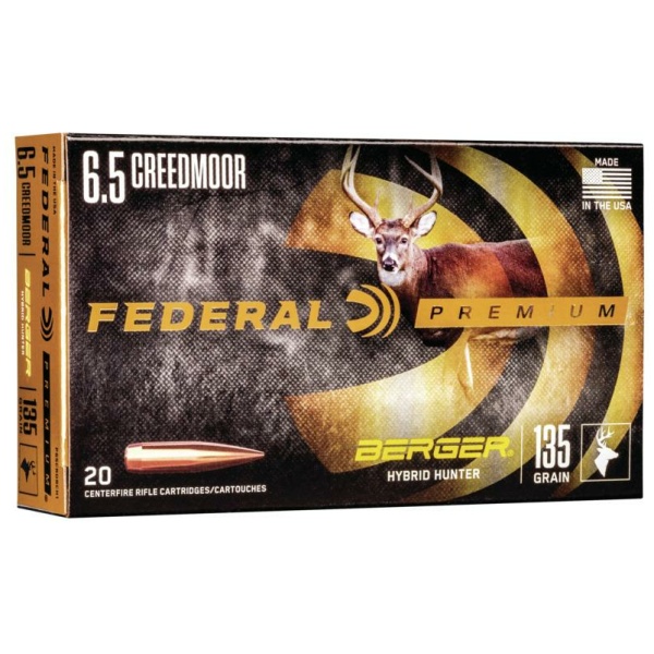 6.5 Creedmoor Federal Premium ammo box with deer.