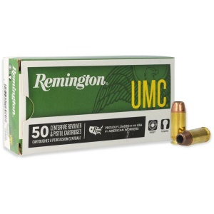 Remington UMC pistol cartridges box and bullets.