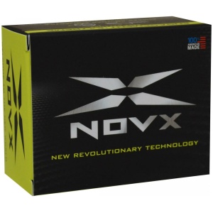 NOVX ammunition box with logo and technology tagline.