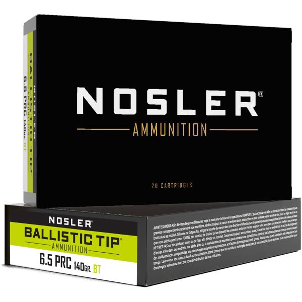 Nosler Ballistic Tip 6.5 PRC ammunition box