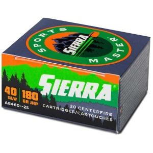 Sierra ammunition box with 180 GR cartridges