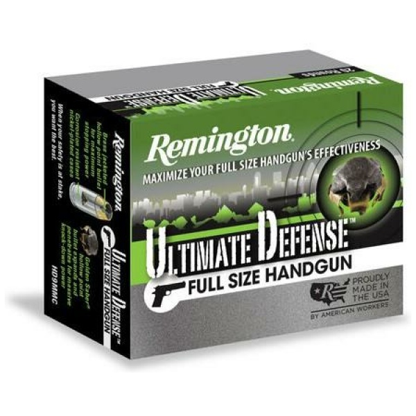 Remington Ultimate Defense ammunition box image.