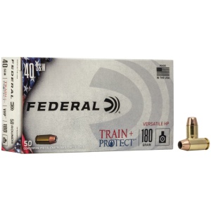 Federal 40 S&W ammunition box and bullets