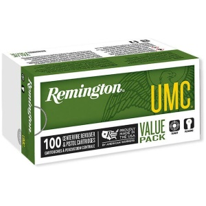 Remington UMC ammunition box, green with 100 cartridges.
