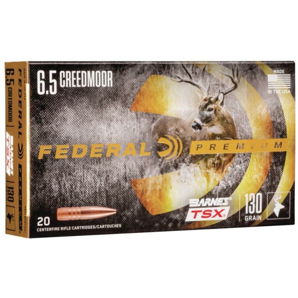 Federal 6.5 Creedmoor rifle cartridges box