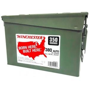 Winchester ammunition box, .380 Auto, 350 rounds.