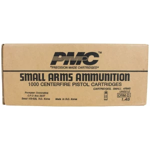 Box of small arms ammunition cartridges