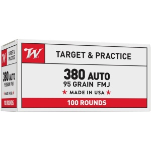 380 Auto 95 Grain FMJ ammunition box