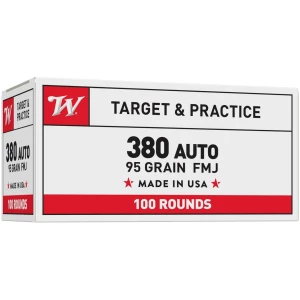380 Auto 95 Grain FMJ ammunition box