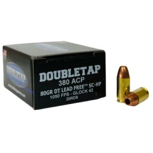 DoubleTap 380 ACP ammunition with box and rounds