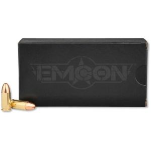 Box of ammunition with two bullets beside it.