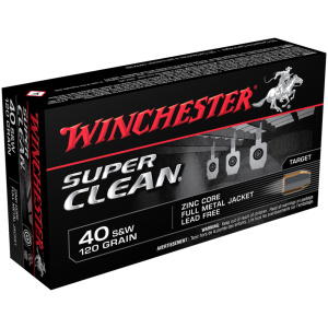 Winchester Super Clean ammo box, 40 S&W, 120 grain