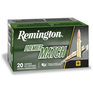 Remington Premier Match rifle cartridges box.