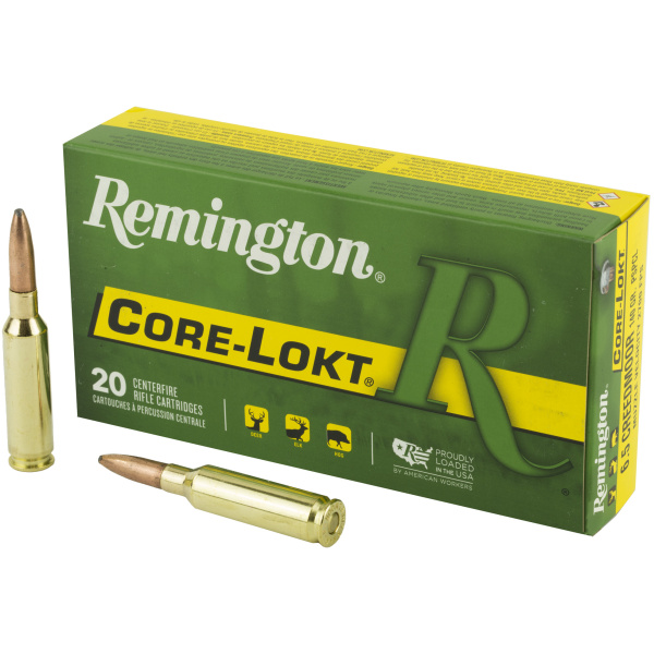 Remington Core-Lokt rifle cartridges box and bullets
