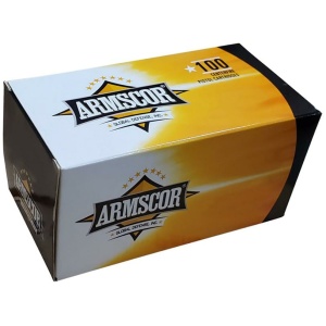 Armscor ammunition box with 100 cartridges.