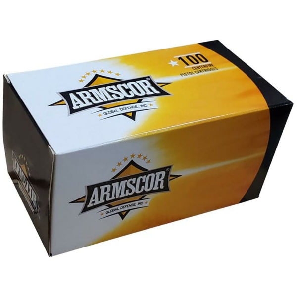 Armscor ammunition box with 100 cartridges.