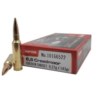 6.5 Creedmoor ammunition box and bullets