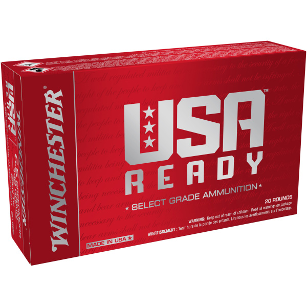 USA Ready ammunition box, red packaging, 20 rounds.