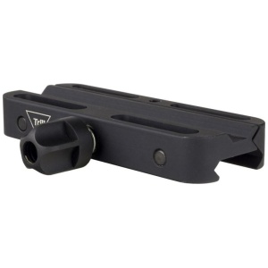 Black adjustable rail mount for firearms