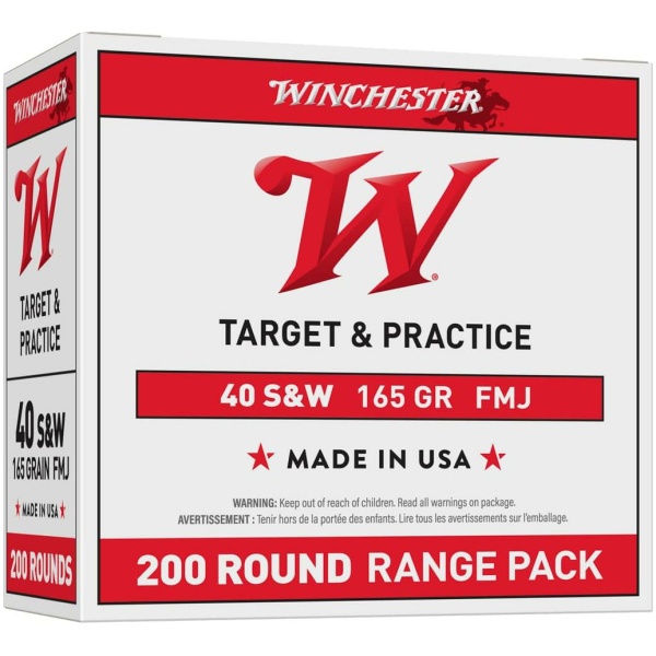 Winchester .40 S&W ammo box, 200 rounds