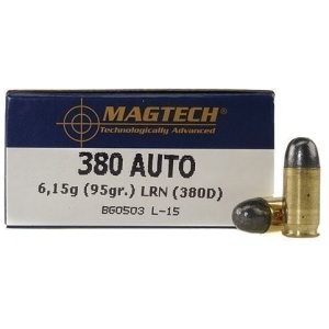 Magtech 380 Auto ammunition box and bullets.